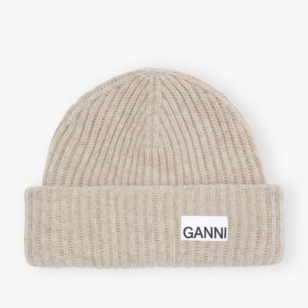 GANNI wool beanie (one size)
